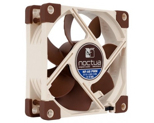 NOCTUA VENTILADOR CAJA NF-A8 PWM, 80MM FAN, 80X80X25MM, 12V, 2200RPM/1750RPM/450RPM, 17,7 DB(A), 55,5 M3/H, 2,37 MM H2O, 4 PINES (Espera 4 dias)